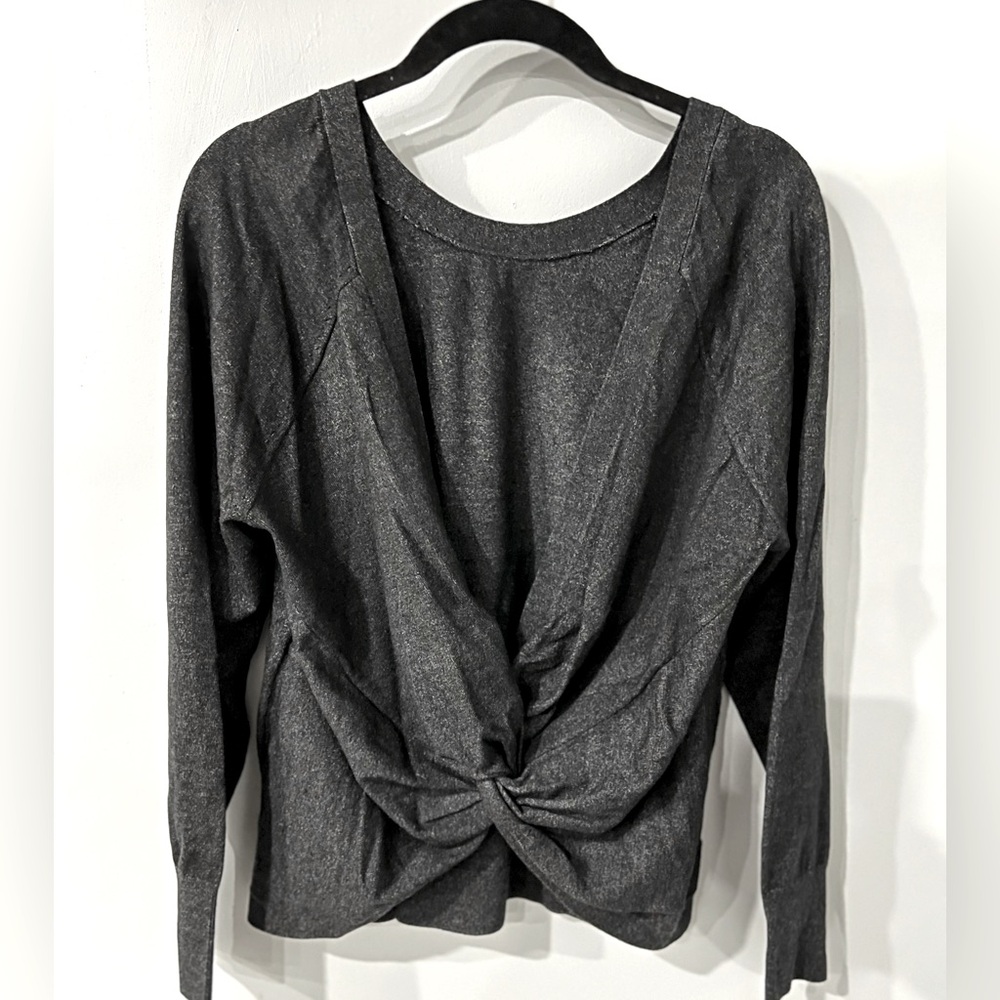 Victoria’s Secret Twist Back Sweater, gray, S
